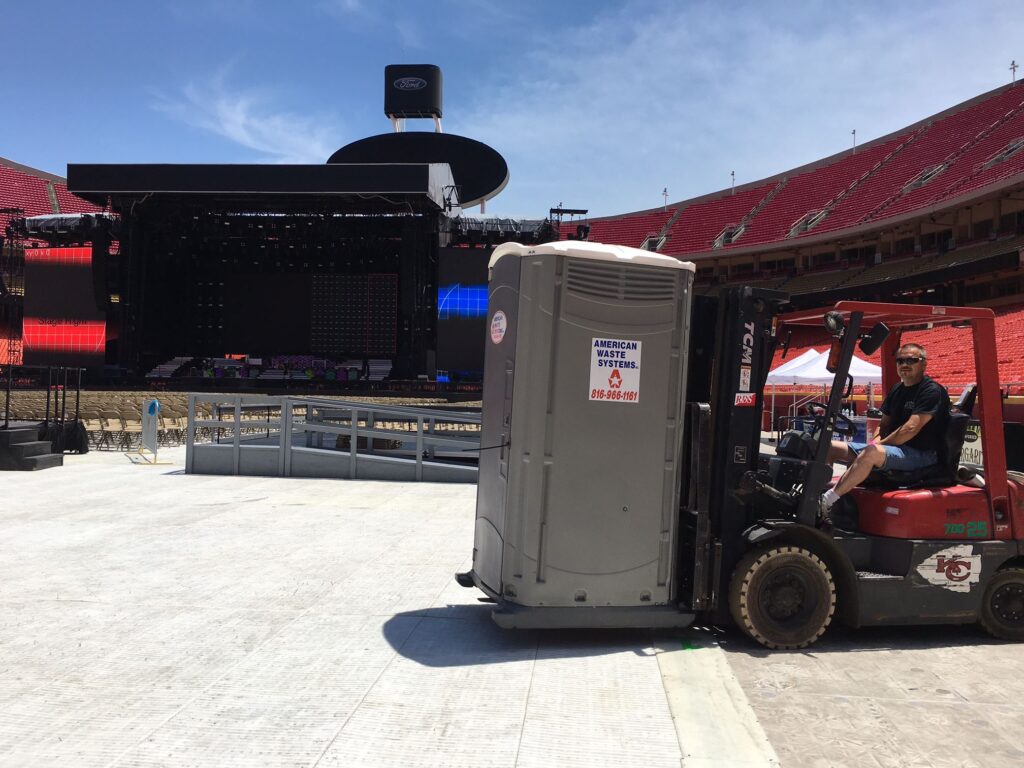 Chiefs portable toilets for Guns N Roses Concert
